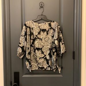 Batwing, metallic vintage blouse